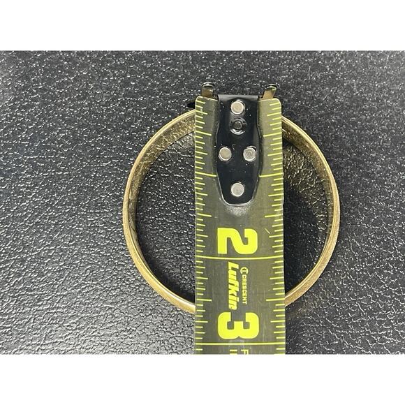 Vintage Monet Gold Tone Feather Chevron Design Bangle Bracelet Signed - Picture 5 of 6